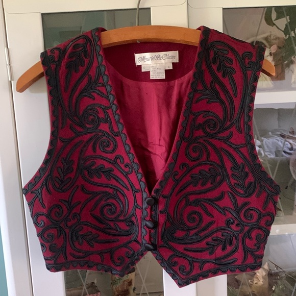 Marie St. Claire Jackets & Blazers - Marie St. Claire Vintage sz 4 wool short Bolero style vest euc